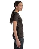 Hanes Ladies' 4.5 oz.; 100% Ringspun Cotton nano-T� T-Shirt - DARK CHOCOLATE - S