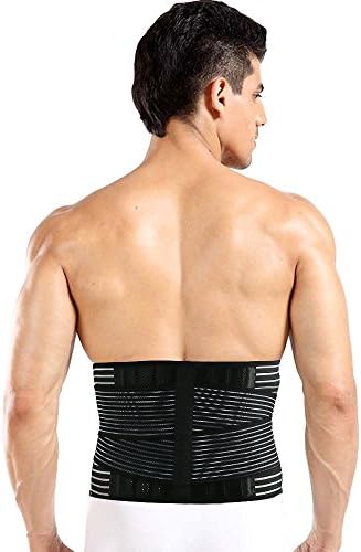 Adjustable Waist Trimmer Belt with Back Support Waist Protection Slim Body Sweat Wrap for Stomach and Back Lumbar Support Weight Loss for Men and Women(XXL)