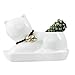 GeLive Cat Succulent Planter Decorative Flower Pot Mini Ceramic Grass Planter Plant Pots Box with Tray Saucer White Cat
