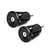 Bar End Plugs CYSKY Handlebar End Caps Handlebar Plugs Perfect for Most Bicycle Road Bike Mountain Bike BMX MTB Fixie (Aluminum, 2 Count, Black)
