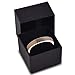 Charming Jewelers Tungsten Wedding Band Ring 4mm Men Women Comfort Fit 18k Rose Gold Black Flat Cut Brushed