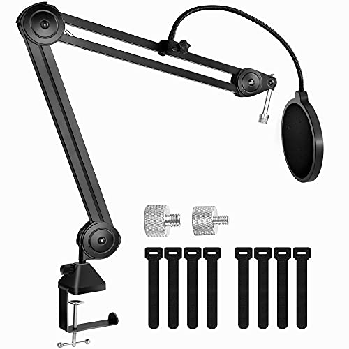 VIVO Black Height Adjustable Pneumatic Spring Microphone Counterbalance