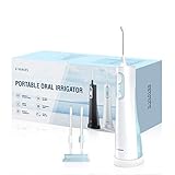 Water Flosser Cordless, X-WAVES 4-Mode Portable Oral Irrigator with Rechargeable 2000 mAh Li-ion Battery for 50 Days of Use, Wireless Charging IPX7 Waterproof Water Jet Pik