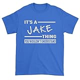 Expression Tees Mens It's A Jake Thing T-Shirt Small Royal Blue