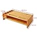 WAYTRIM 2-Tier Bamboo Monitor Stand, Wood Computer Monitor Riser, Wooden Desk Organizers with Adjustable Storage Accessories Shelf for iMac, Laptop, Printerthumb 3