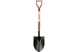 UNIONTOOLS True Temper Round Point Shovel With Open-Back, Dual Rivet And D-Grip