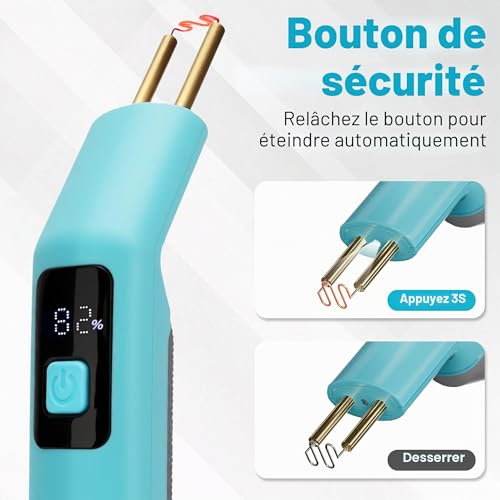 SHALL Cordless Plastic Welder Hot Stapler 200pcs Hot Stapler Kit Hot Stapler Kit for Plastic Bumper Toy Repair
