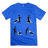 Geek Dog Dancing Border Collie Tee Custom Printed For Men RoyalBlue