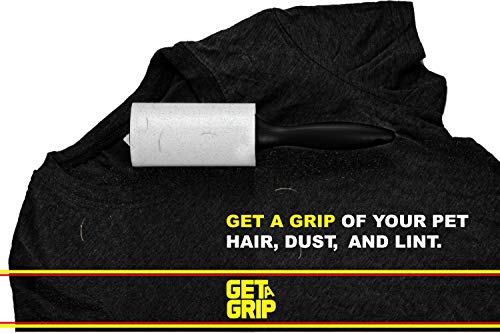 (3 Rolls - 270 Extra Sticky Sheets)- Lint Rollers for Pet Hair, Clothes, and Furniture - Heavy Duty Handles by GET A GRIP