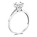 14k White Gold SOLID Wedding Engagement Ring - Size 5