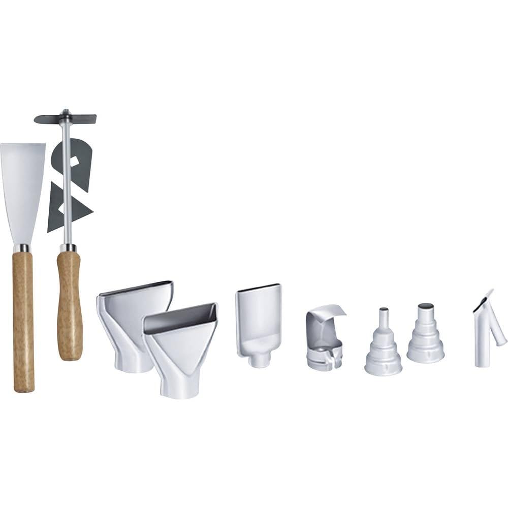 Steinel Hot Air Accessory Set in Case, 12-Piece, Pluggable Nozzles, Paint Scraper, for Renovating and Repairing