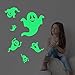Six Timid Ghosts Wall Decals Halloween Decorations Glow in The Dark, XYIYI Spooky Wall Stickers for Halloween Party Kids Home Room Décor