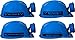 Light-up Hard Hat Including Miner, Railroader, Builder and Spelunker Helmet Labels (Blue)