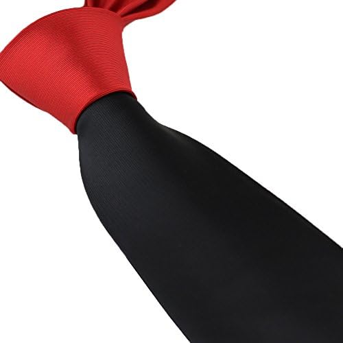 Coachella Ties Plain Two Color Contrast Knot Tie Microfiber Formal Necktie