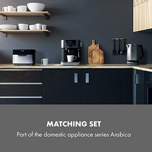 Klarstein 1,5 L Siebträgermaschine für 2 Tasse Kaffee, Mini Espressomaschine mit Milchschäumer, 15 Bar Siebträger… – Bild 7