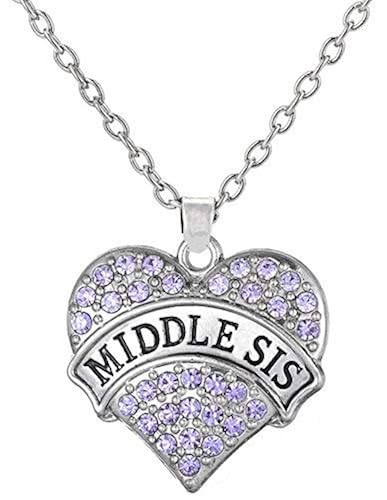 Set of Big Sis, Middle Sis, Little Sis Colorful Valentine Heart