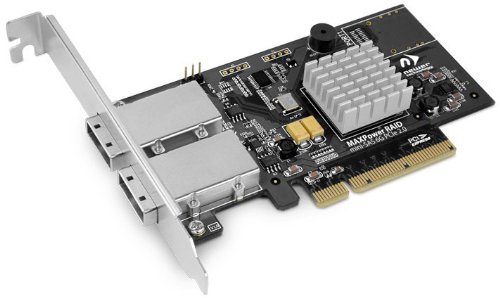 NewerTech MAXPower RAID Mini-SAS 6G 2e: Two external port Mini-SAS 6Gb/s PCIe 2.0 RAID controller card Model NWTMXPRMS6G2E