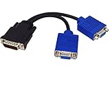 Aiposen DMS-59 Pin Male to Dual VGA Female Y Splitter Adapter Cable