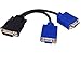 Aiposen DMS-59 Pin Male to Dual VGA Female Y Splitter Adapter Cable