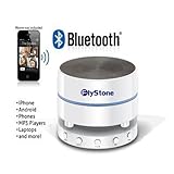 FlyStone KA901 Mini Ultra-Portable Bluetooth 4.0 Wireless Speaker / Powerful Loud and Clear Sound with Bass / 3.5mm Audio AUX Port / Rechargeable Battery / Volume Controller, Pause, Play, Forward, Back Buttons. / Built in Mic / For Phone Calls / Works With All iPhones / iPhone 5c And 5s / All iPad's / iPad Air And iPad Mini Retina / iTouch and iPod / Nexus / Samsung Galaxy Note And Tab / Samsung Galaxy S4 S3 S2 Note3 / And All Phones and MP3 Players. VERY EASY SETUP AND SIMPLE USE. (KA901 Bluetooth 4.0 Speaker, WHITE)