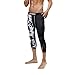 Athmile Mens Compression Leggings Pants,Baselayer Running Tights, 3/4 Cool Dry Sports Capri Pants,Camouflage, Black