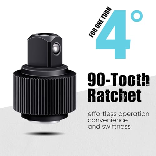 Shall 1/2" Drive 90-Tooth Ratchet Wrench Quick Release & Reversible | High-Torque Socket Spinner | Seamless Ratcheting for Vehicle Maintenance | 260mm