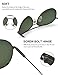 LUENX Mens Womens Sunglasses Polarized Non-Mirrored Grey Green Lens Gun Metal Frame UV400