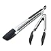 Clearance Sale Kitchen Tongs Stainless Steel With Silicone Tips - Locking Tong Set Of 2/12-inch and 9-inch Kitchen Tongs - Great As Salad, Grill, BBQ, Cooking Or Serving Tongs