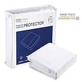 Docamor Twin Size Hypoallergenic 100% Waterproof Mattress Protector - Premium Cotton Mattress Protector - Vinyl Free