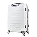 Olympia U.S.A. Denmark Expandable Hardcase Suitcase with Spinner Wheels, Available in 3-Piece Luggage Set and Carry-On Size, White
