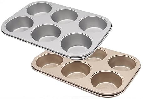 2-Piece Plataplus 6 Cup Muffin Pan Nonstick Cupcake Baking Mold