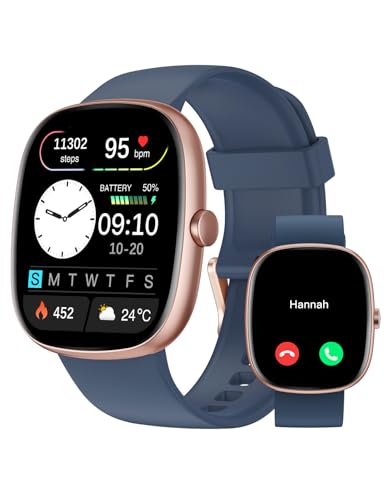 Smartwatch Damen Herren mit Telefonfunktion,1.85" HD Screen Fitnessuhr