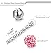 Besteel 8pcs 14G Stainless Steel Tongue Rings for Guys Body Piercing Jewelry Crystal Ball
