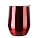 Stainless Steel Wine Glasses, 9 OZ Vacuum Break Resistant Outdoor Drinkware - Type Heat Preservation Cup Great Tumbler for Red Wine, Cocktail and Nonalcoholic Beverages (Crimson)
