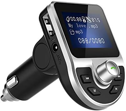車用のbluetooth Fmトランスミッター ハンズフリー通話付きワイヤレスbluetooth 海外 2つのusbポート 4 1の無線アダプタカーキット Ledディスプレイのサポートtfカードu ディスクのaux