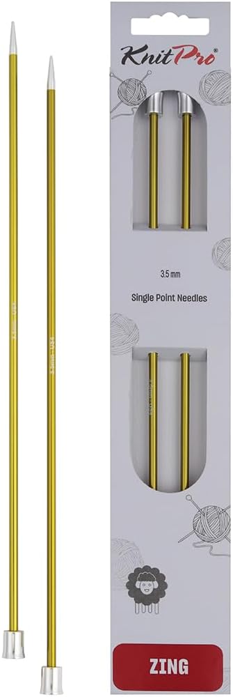 KnitPro Zing Single Pointed Needles 10 inch 3.50mm | Aluminium
