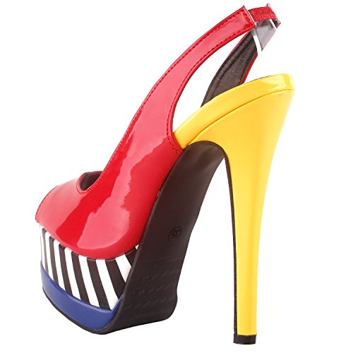 SHOW-STORY-Glam-Stripe-Peep-Toe-Slingback-Stiletto-Double-Platform-Dress-PumpLF80905