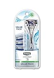 Schick Hydro 3 Razor for Men Value Pack with 4 Razor Blade Refills