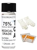 75% TCA Chemical Skin Peel - Tattoo remover, Age Spots, Skin Tags, Warts, Moles (Various Strengths) 1 DRAM / 4ml) by RePare, LLC(75% / 4ml) by RePare, LLC