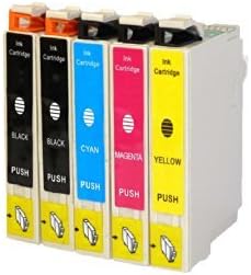 5 Pack Replacing Remanufactured Ink Cartridge for Epson 252 252XL (2 Black, 1 Cyan, 1 Magenta, 1 Yellow) Compatible With WorkForce WF-3620 WF-3640 WF-7110 WF-7610 WF-7620 WorkForce Pro WF-5190 WF-5620 WF-5690 Printer