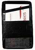 Leather boarding pass holder travel id passport ticket