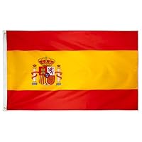 DANF Spain Flag 3ftx5ft Spainish National Flags Polyester with Brass Grommets 3x5 Foot Flag