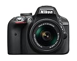 Nikon D3300 + 18-55 AFP VR - Cámara réflex digital de 24,2 Mp (pantalla LCD 3', estabilizador, vídeo Full HD), color negro - kit con objetivo 18-55MM AFP VR