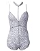 Sexy Lingerie Lace Floral Sheer Underwear Choker Bodysuit Babydoll Nightwear