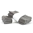 Classic Two Dozen Value Pack Terry Cloth Washcloths / Face Towels - 100% Cotton Terrycloth Economy Wash Cloth / Reusable Wipes - White - 12 (Set of 24, Gray)