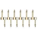 Donner Pedal Coupler Z Type Guitar Effect Connector 1/4 inch 6 Pack