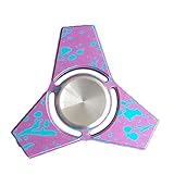 STRESS SPINNER Tri Hand Spinner ADHD EDC Focus Fidget Finger Toys Stress Reducer for Killing Time Multicolor Camo (Purple)