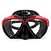 TELESIN Silicone Diving Glass With Detachable Screw Mount Diving Mask Scuba Snorkel Swimming Goggles For Sports Camera GoPro HD Hero 2 3 3+ 4,4 Session,5 Session,5 Black,6black (Red&Black)