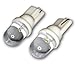 TuningPros LEDLP-T10-W1 License Plate LED Light Bulbs T10 Wedge, 1 LED White 2-pc Set