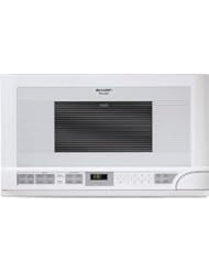 Sharp R-1211 1-1/2-Cubic Feet 1100-Watt Over-the-Counter Microwave, White